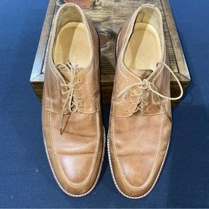 Martin Dingman, Size 11, Tan Lace Up Oxfords with Rubber sole